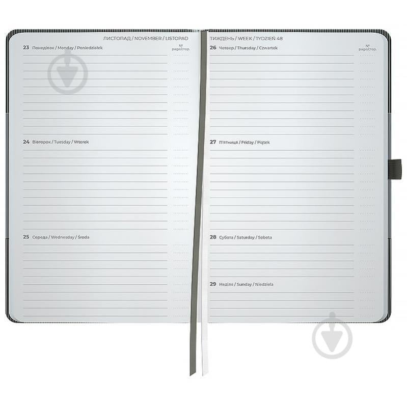 Щотижневик датований Partner Lines Axent A5 2026 8515-26-03-A сірий - фото 4