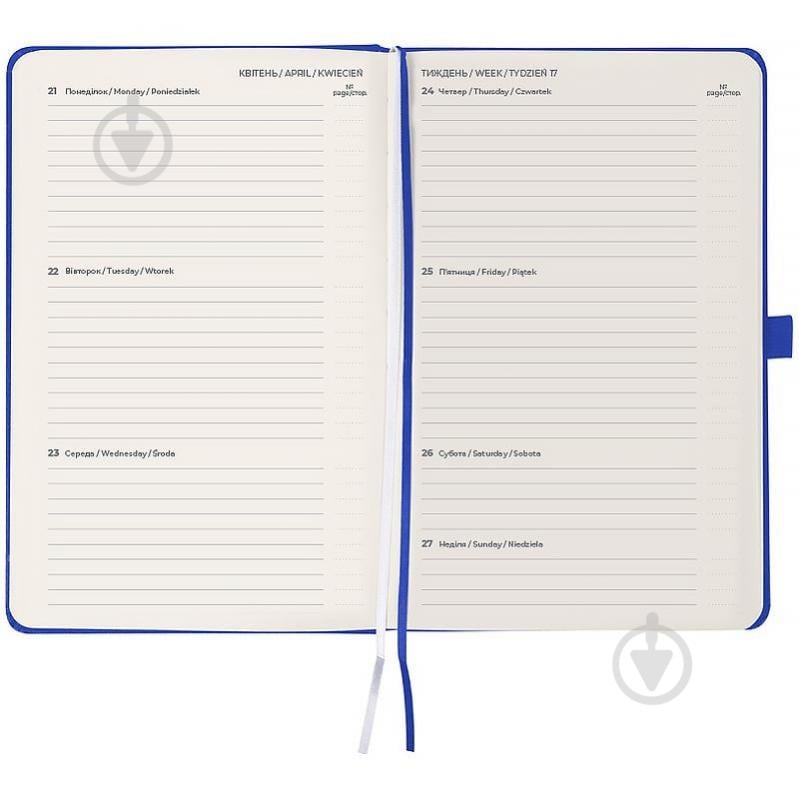 Щотижневик датований Axent Partner Strong A5 2026 8505-26-38-A класичний синій - фото 3 Щотижневик датований Axent Partner Strong A5 2026 8505-26-38-A класичний синій - фото 3