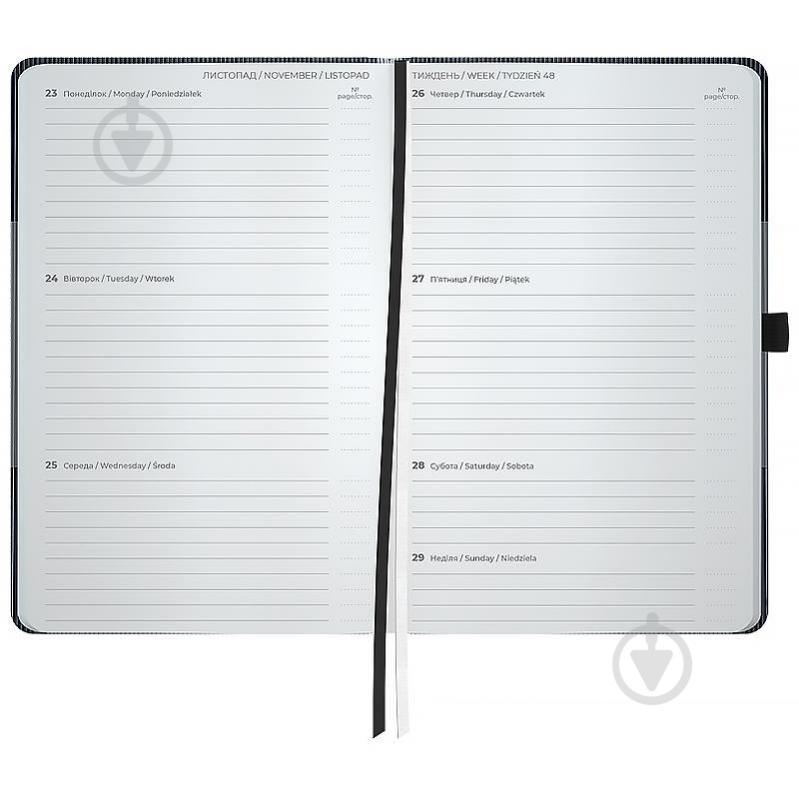 Щотижневик датований Partner Lines Axent A5 2026 8515-26-01-A чорний - фото 3