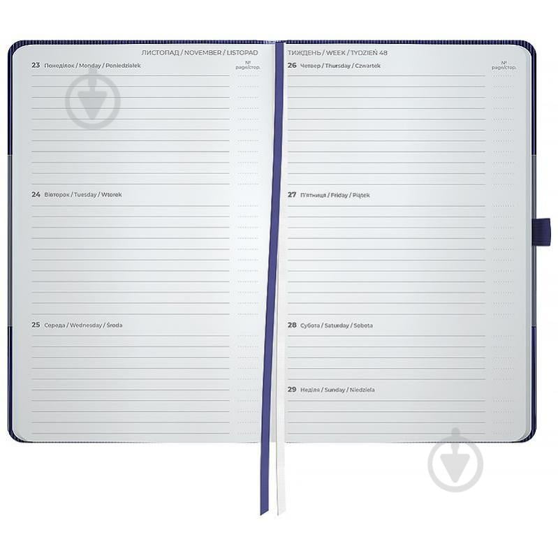Щотижневик датований Partner Lines Axent A5 2026 8515-26-02-A темно-синій - фото 3