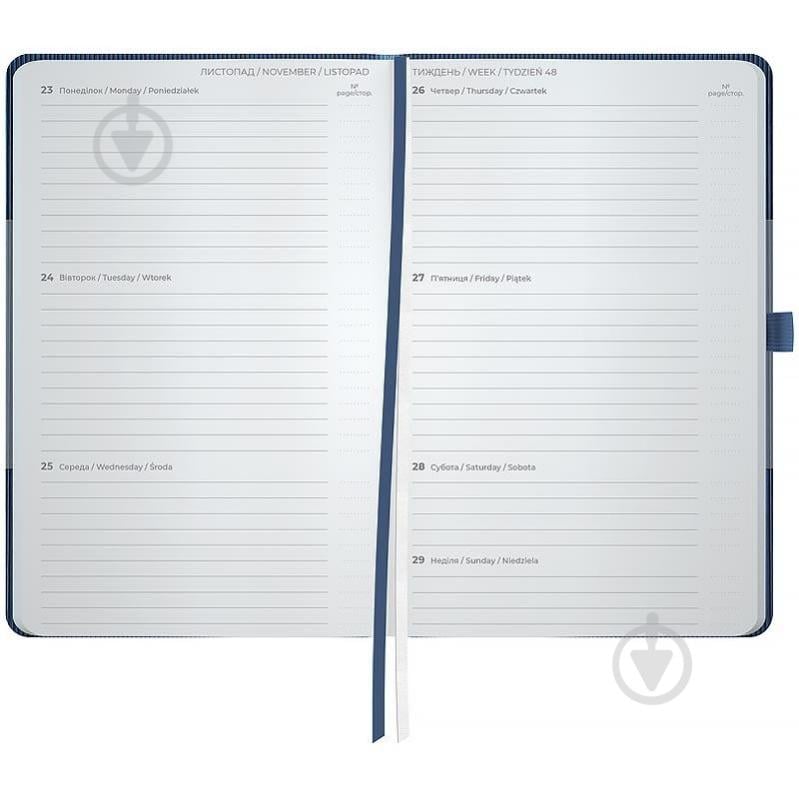Щотижневик датований Partner Lines Axent A5 2026 8515-26-48-A блакитний - фото 4