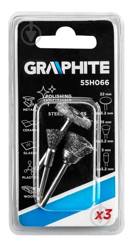 Набір щіток GRAPHITE 55H066 - фото 6 Набір щіток GRAPHITE 55H066 - фото 6