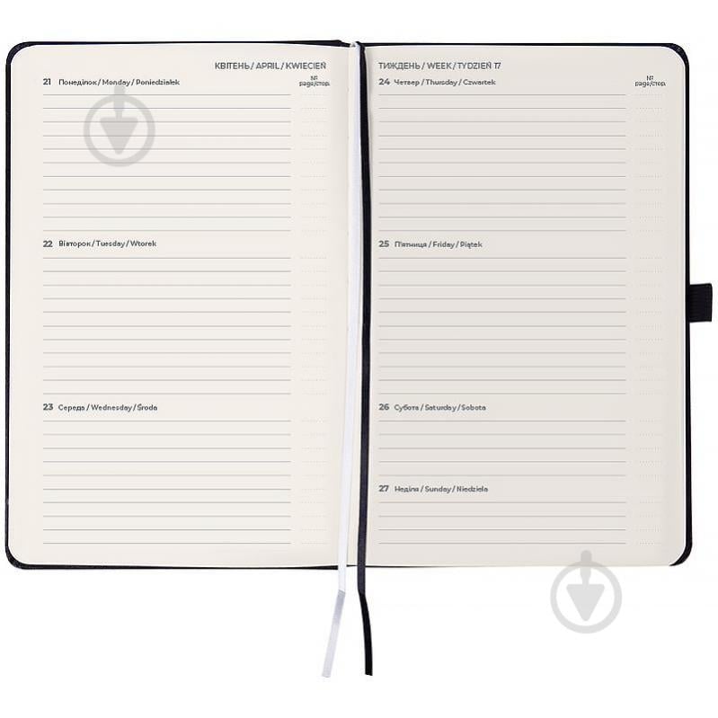 Еженедельник датированный Axent Partner Strong A5 2026 8505-26-01-A черный - фото 3 Еженедельник датированный Axent Partner Strong A5 2026 8505-26-01-A черный - фото 3