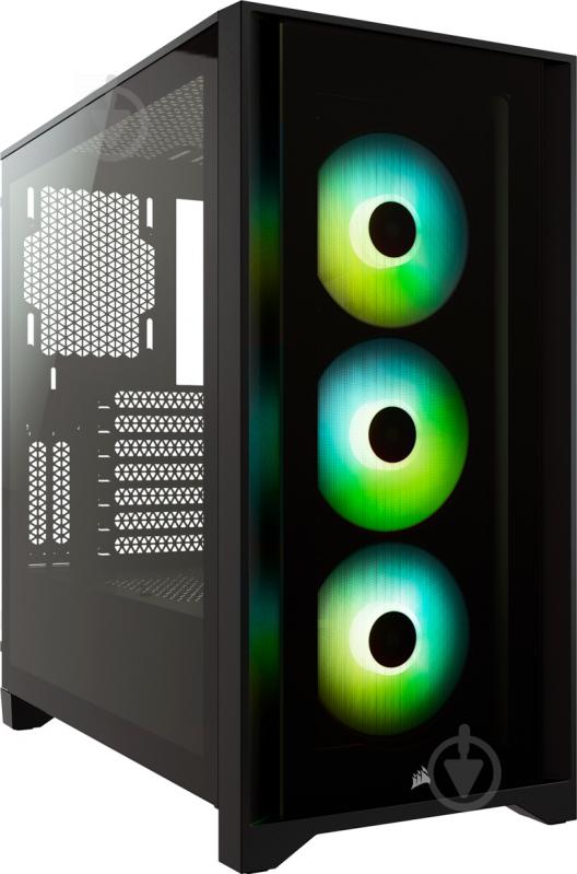 Корпус Corsair iCUE 4000X RGB Tempered Glass Black (CC-9011204-WW) - фото 1