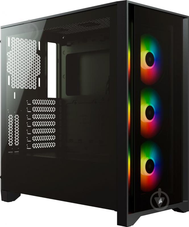 Корпус Corsair iCUE 4000X RGB Tempered Glass Black (CC-9011204-WW) - фото 3