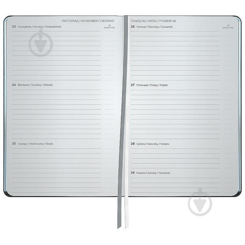 Щотижневик датований Partner City Soft Axent A5 2026 8521-26-06-A сірий - фото 4