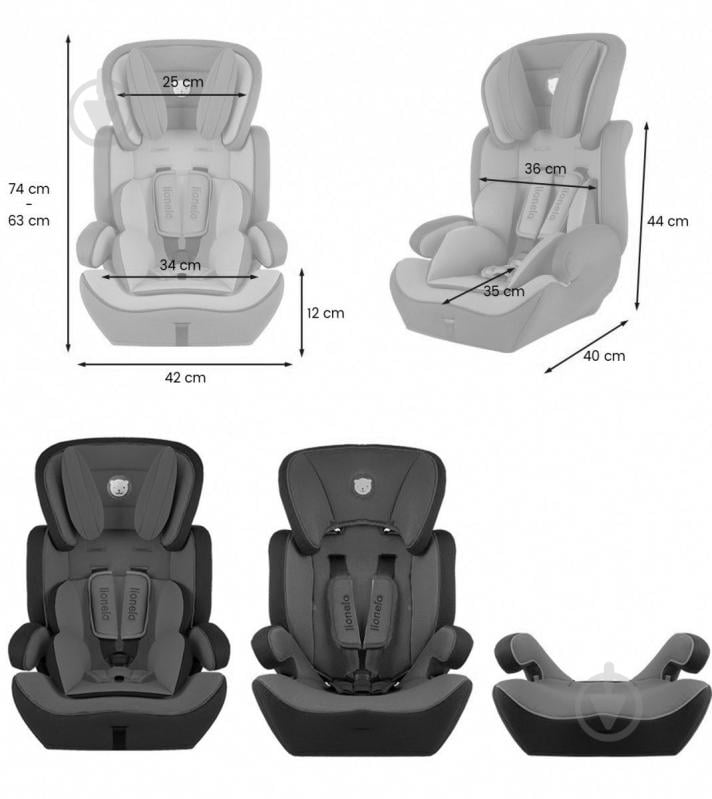 Автокрісло-бустер Lionelo Levi Plus (9-36 кг) lime LO.A.LE07 - фото 7