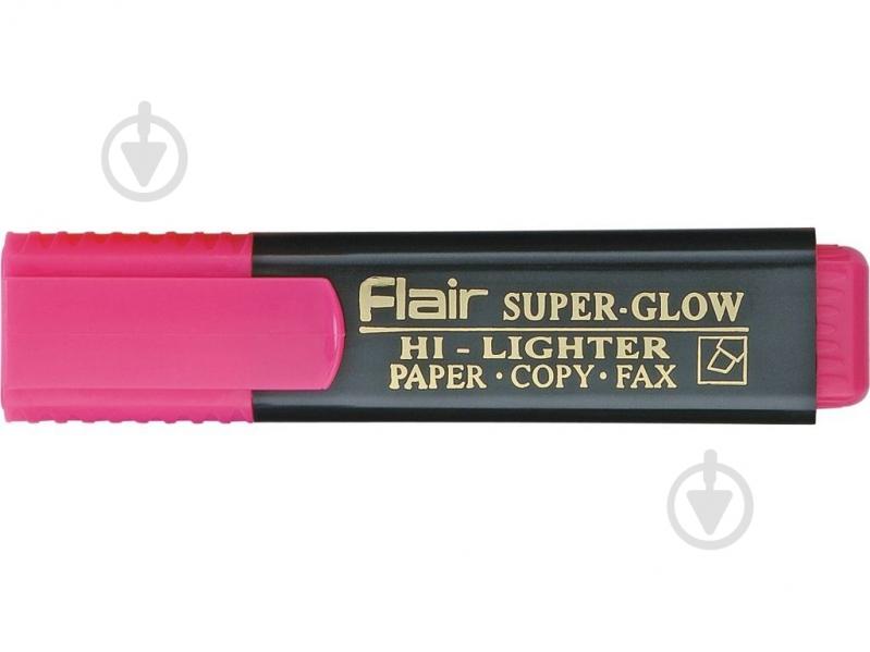 Маркер текстовий Flair Superglow Hi-lighter 1-5 мм рожевий 850 - фото 1