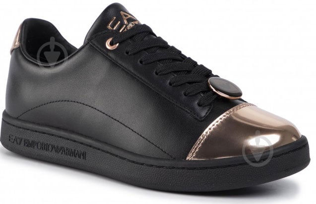 Кросівки зимові EA7 LEATHER_SNEAKER X8X042-XK074-A981 р.37 1/3 чорні - фото 1