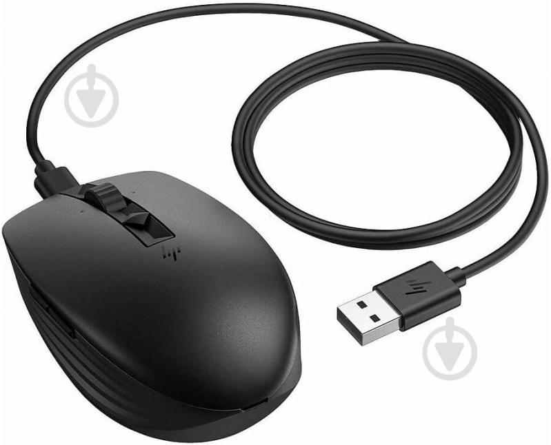 Мышка HP 710 Rechargeable Silent USB-A/WL/BT black (6E6F2AA) - фото 9