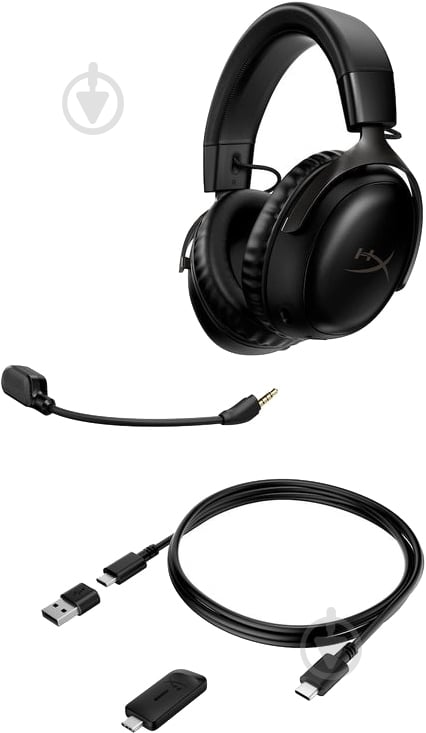 Гарнитура игровая HyperX Cloud III Wireless black (77Z45AA) - фото 2