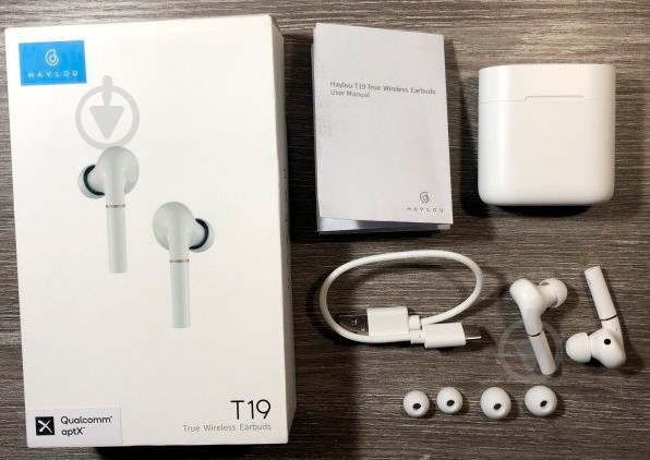 Bluetooth-гарнитура Haylou Т19 white (665745) - фото 8 Bluetooth-гарнитура Haylou Т19 white (665745) - фото 8