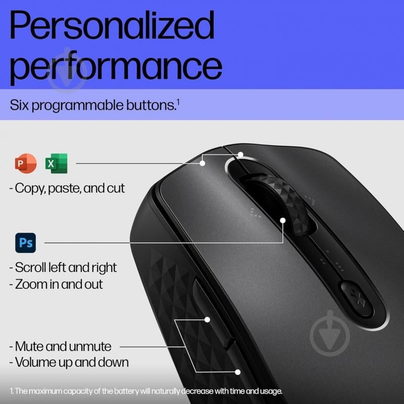 Мышь HP 690 Rechargeable BT black (7M1D4AA) - фото 17 Мышь HP 690 Rechargeable BT black (7M1D4AA) - фото 17