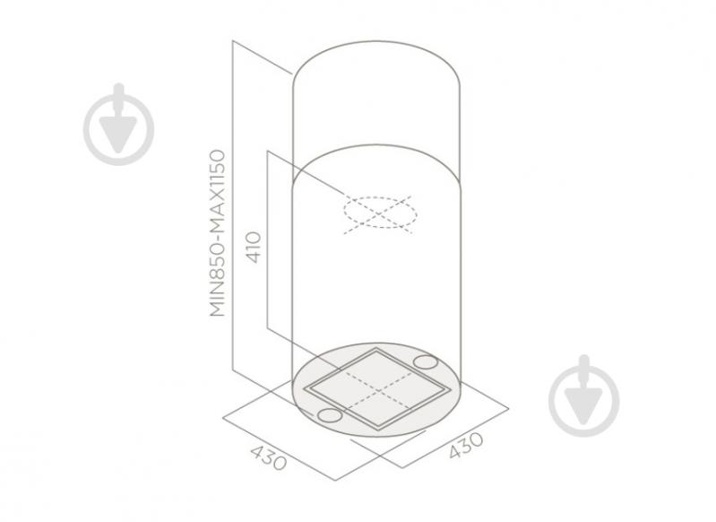 Вытяжка Elica TUBE PRO ISLAND BL MAT/A/43 - фото 3