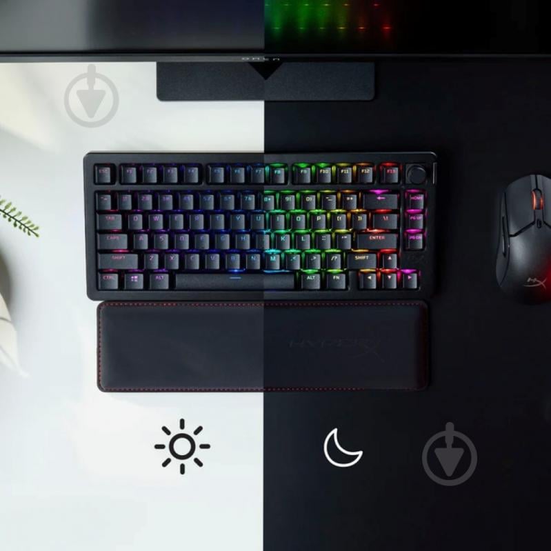 Клавиатура HyperX Alloy Rise 75 Wireless ENG/UA RGB (91Y91AA) black - фото 8 Клавиатура HyperX Alloy Rise 75 Wireless ENG/UA RGB (91Y91AA) black - фото 8