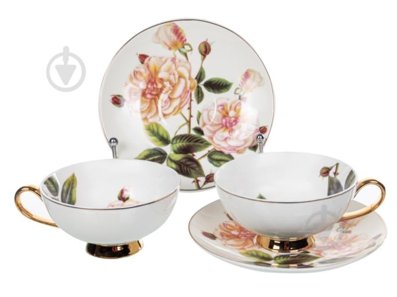 Набор чашек с блюдцами Lefard Peony 200 мл 4 пр. 975-073 - фото 1 Набор чашек с блюдцами Lefard Peony 200 мл 4 пр. 975-073 - фото 1