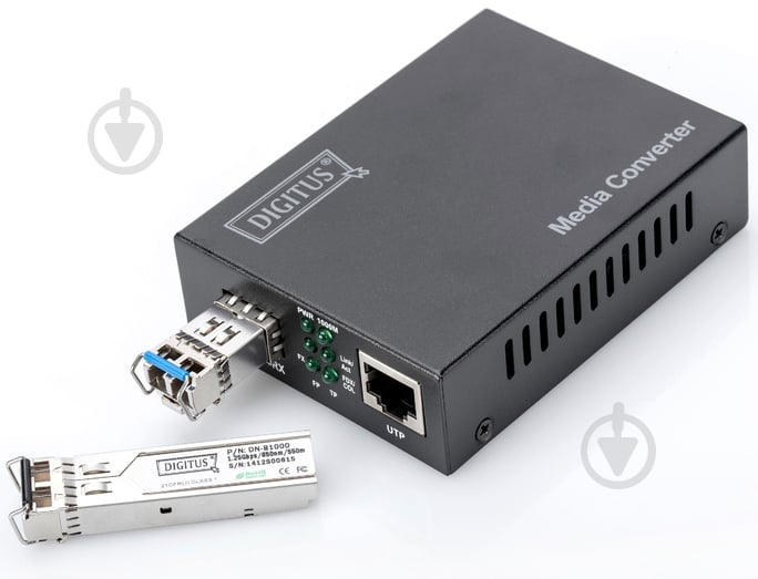 Медіаконвертер Digitus Gigabit RJ45 / SFP (DN-82130) - фото 5 Медіаконвертер Digitus Gigabit RJ45 / SFP (DN-82130) - фото 5
