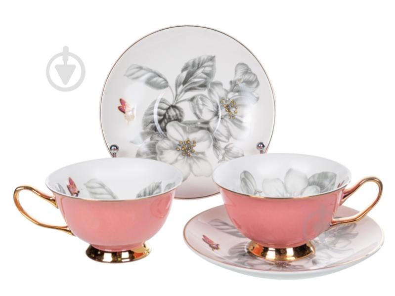 Набор чашек с блюдцами Lefard Wild Rose 200 мл 4 пр. 975-058 - фото 1 Набор чашек с блюдцами Lefard Wild Rose 200 мл 4 пр. 975-058 - фото 1