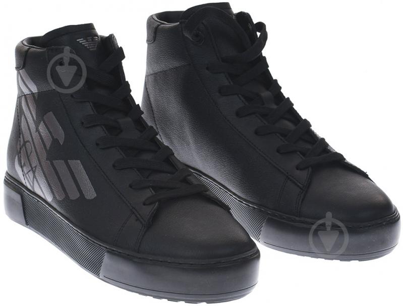 Кросівки чоловічі зимові EA7 LEATHER_SNEAKER X8Z001-XK119-K001 р.44 2/3 чорні - фото 4