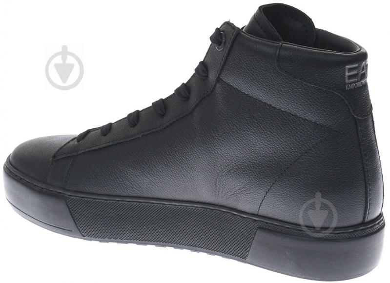 Кросівки чоловічі зимові EA7 LEATHER_SNEAKER X8Z001-XK119-K001 р.44 2/3 чорні - фото 3