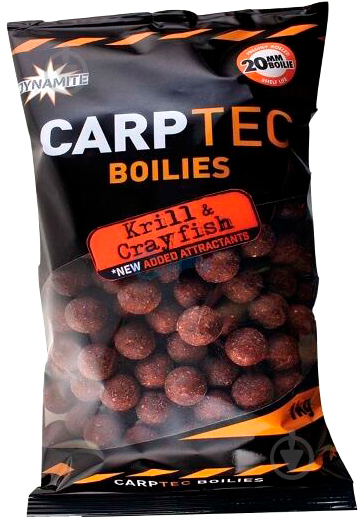 Бойлы Dynamite Baits CarpTec Krill&Crayfish 1000 г рак DY1161 - фото 1