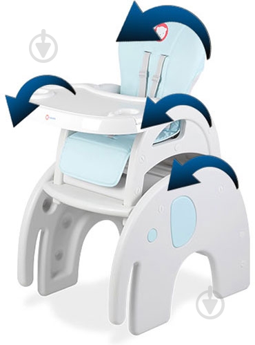 Стульчик-трансформер Lionelo Eli голубой LO.EL01 - фото 6