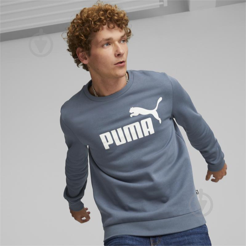 Світшот Puma ESS BIG LOGO CREW FL (S) 58667910 р.XL синій меланж - фото 3