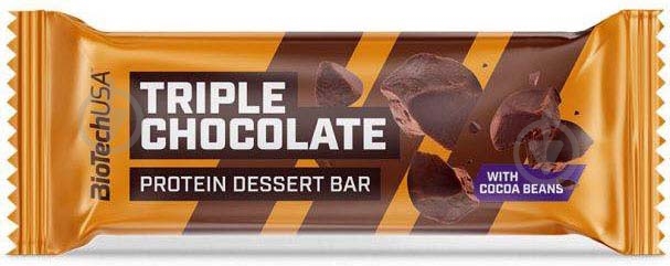 Протеїновий батончик BioTechUSA Protein Dessert Bar Потрійний шоколад 50 г - фото 1