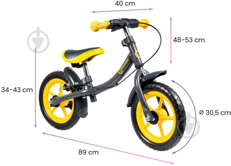 Біговел Lionelo Dan Plus жовтий LO.DA03 - фото 4