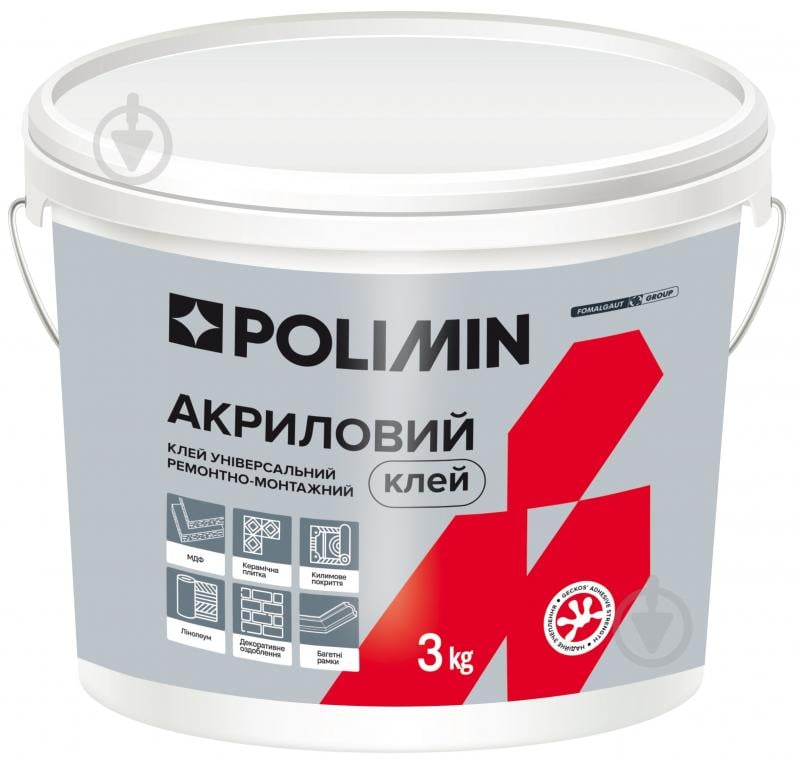 Клей акриловый Polimin универсальный ремонтно-монтажный 3 кг - фото 1