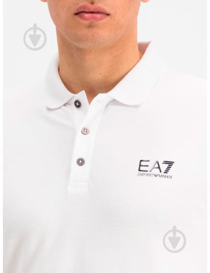 Поло EA7 JERSEY_POLO_SHIRT 3GPF52-PJ04Z-1100 р.S білий - фото 2