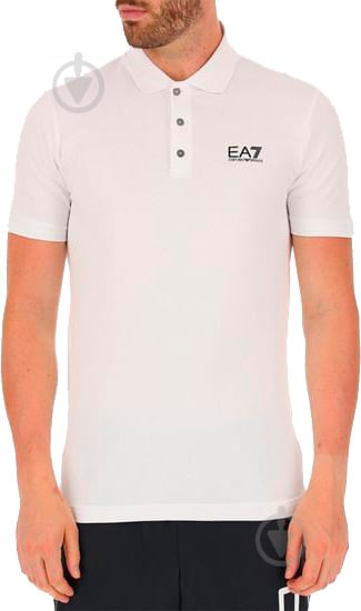 Поло EA7 JERSEY_POLO_SHIRT 3GPF52-PJ04Z-1100 р.S білий - фото 3