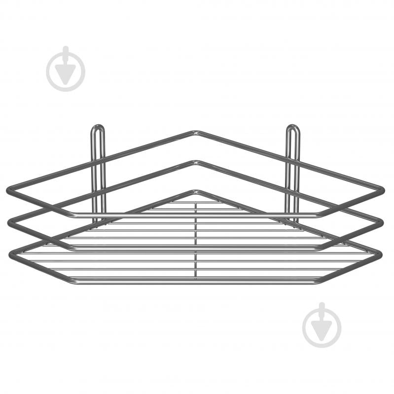 Полиця кутова 1-ярусна 25 см хром - фото 3