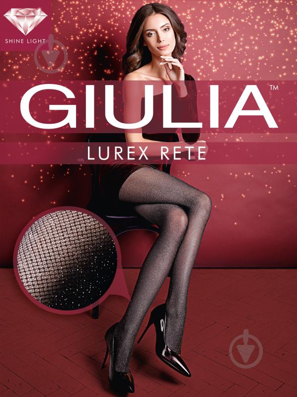 Колготки Giulia Lurex Rete 40 den 4 nero - фото 1