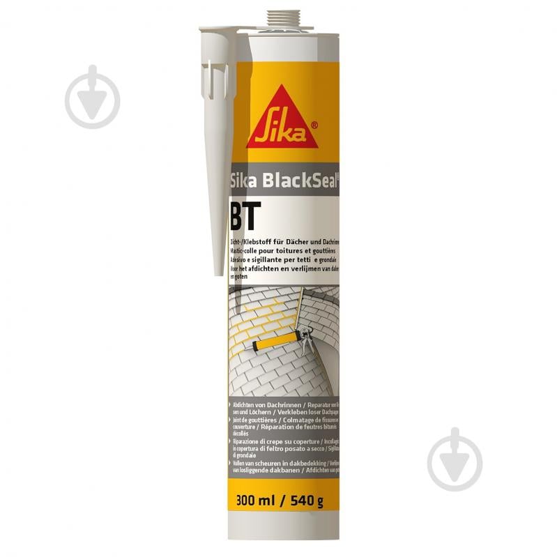 Клей-герметик Sika бутилкаучуковий BlackSeal BT 300 мл чорний - фото 1