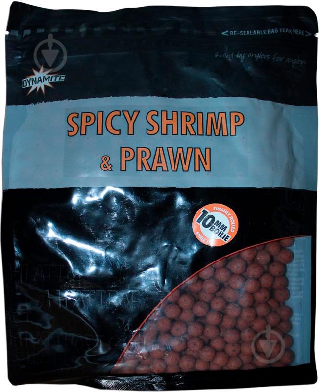 Бойлы Dynamite Baits Spicy Shrimp&Prawn 1000 г креветка DY966 - фото 1