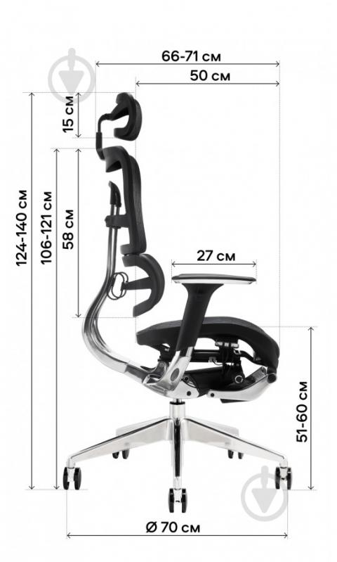 Крісло офісне GT Racer X-801L чорний - фото 9