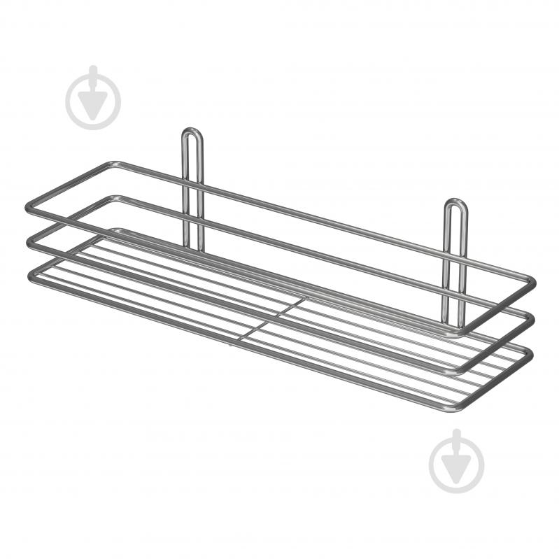 Полиця для ванної 1-ярусна 35 см хром - фото 4