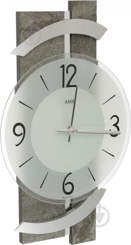 Годинник настінний 40х23 см сірий - фото 2