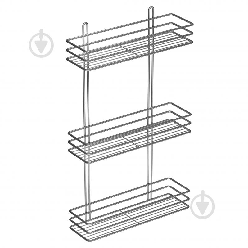 Полка для ванной 3-ярусная 35 см хром - фото 3