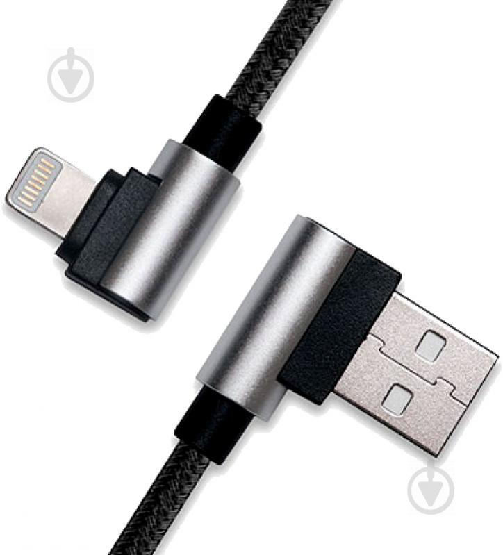 Кабель Real-el 1 м чорний (USB 2.0 Premium AM-8pin 1m, bl) - фото 3