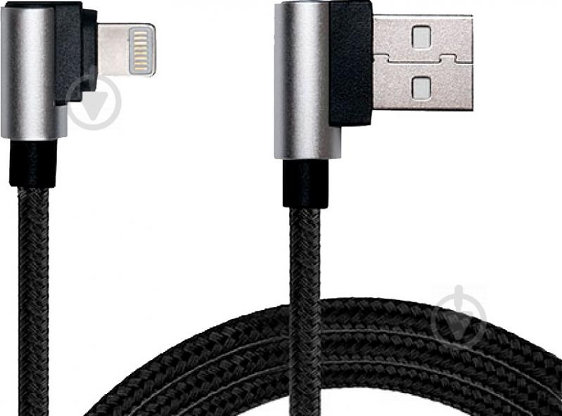 Кабель Real-el 1 м чорний (USB 2.0 Premium AM-8pin 1m, bl) - фото 2