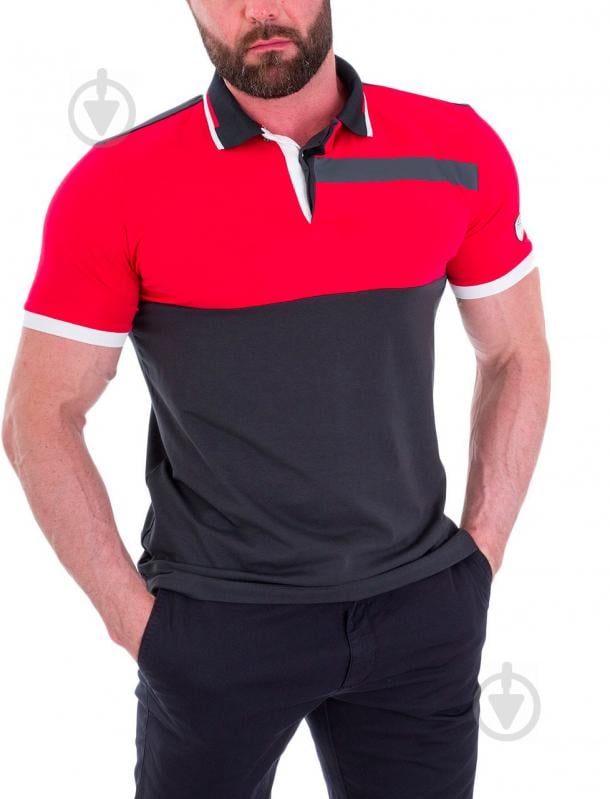 Поло EA7 JERSEY_POLO_SHIRT 3GPF80-PJ20Z-1578 р.2XL синий с красным - фото 11