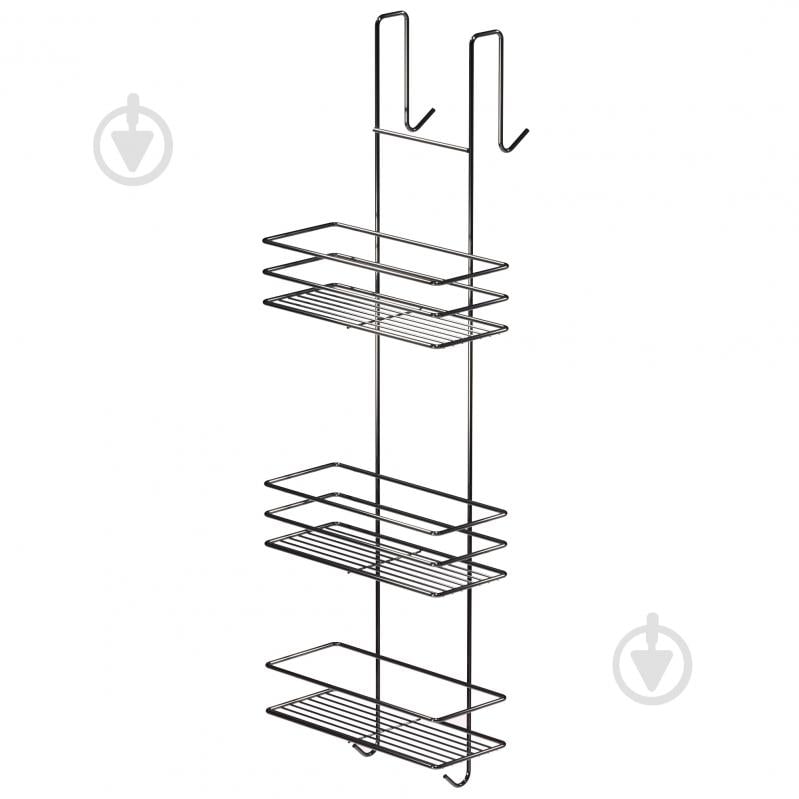 Полиця для ванної 3-ярусна хром - фото 1