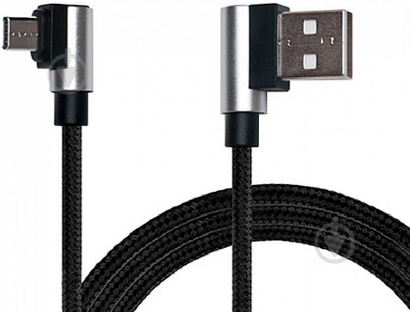 Кабель Real-el USB – microUSB 1 м чорний (USB 2.0 Premium AM-Micro USB 1) - фото 2