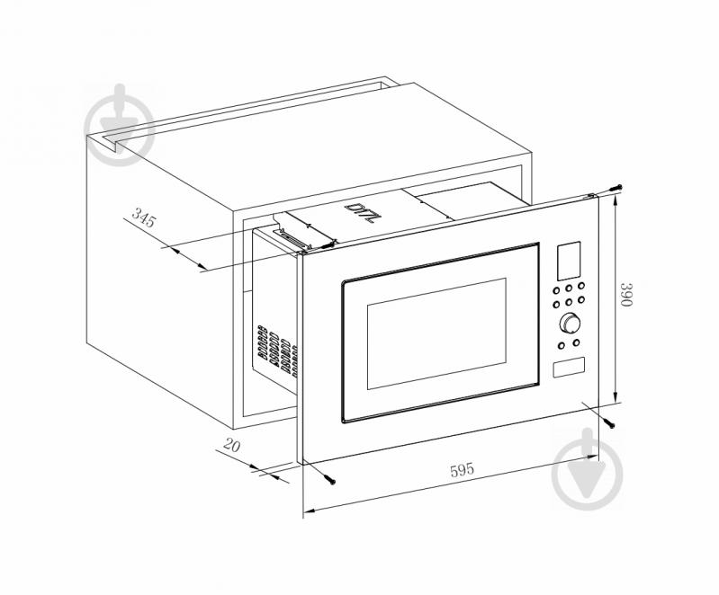 Встраиваемая микроволновая печь Interline MWA 523 ESА XA - фото 8