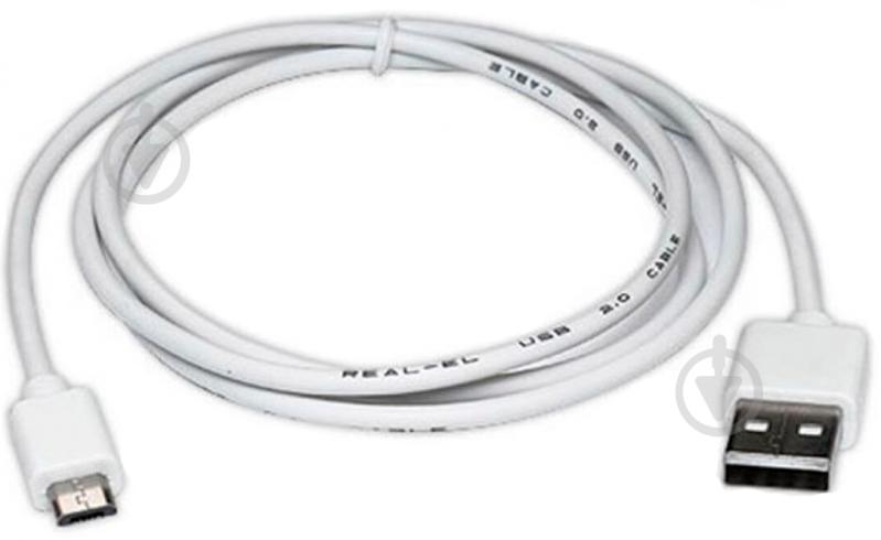Кабель Real-el USB – microUSB 0,6 м білий (USB 2.0 Pro AM-micro type B 0.) - фото 1 Кабель Real-el USB – microUSB 0,6 м білий (USB 2.0 Pro AM-micro type B 0.) - фото 1