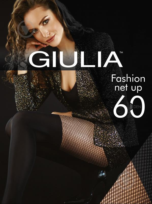 Колготки Giulia Fashion Net Up 60 den 3 nero - фото 1