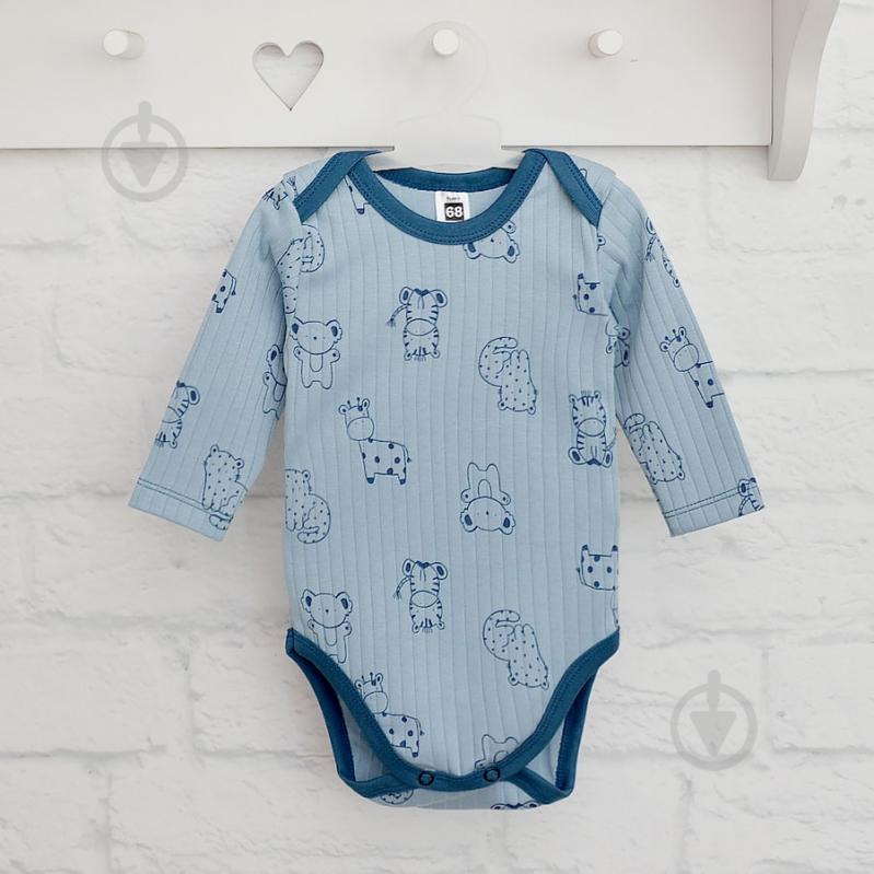 Боді дитяче для хлопчика Blanka Тваринки р.68-74 синій 110839 - фото 2 Боді дитяче для хлопчика Blanka Тваринки р.68-74 синій 110839 - фото 2