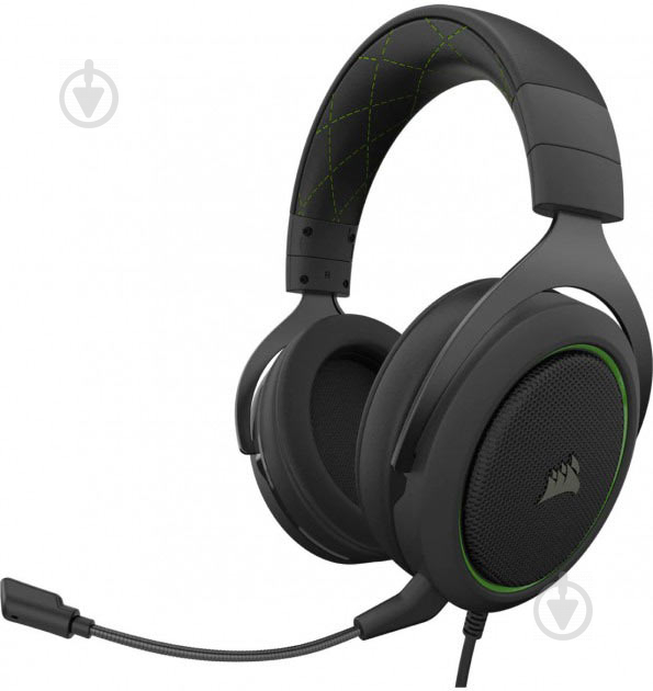 Наушники Corsair HS50 Pro Stereo Gaming Headset black/green (CA-9011216-EU) - фото 1